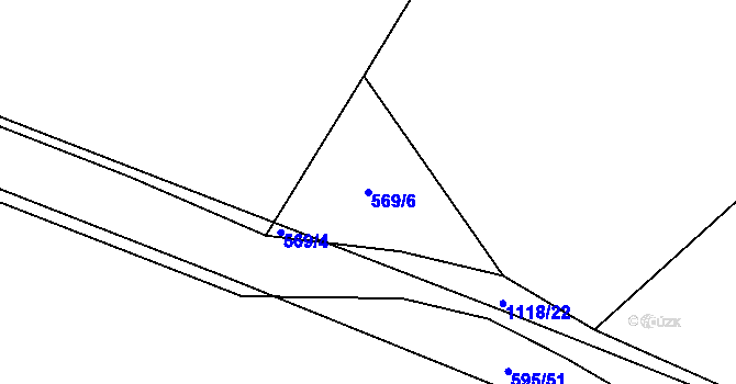 Parcela st. 569/6 v KÚ Olešník, Katastrální mapa