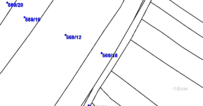 Parcela st. 569/18 v KÚ Olešník, Katastrální mapa