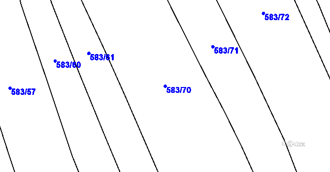 Parcela st. 583/70 v KÚ Olešník, Katastrální mapa