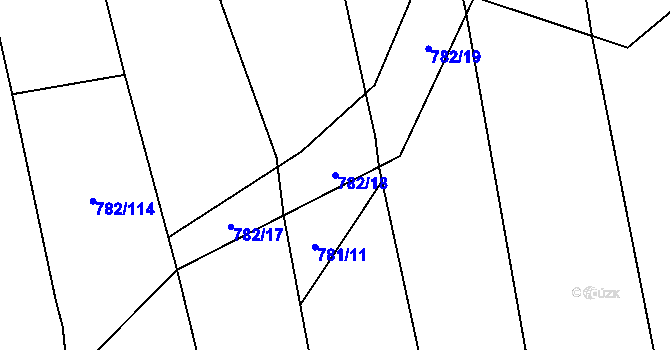 Parcela st. 782/18 v KÚ Olešník, Katastrální mapa