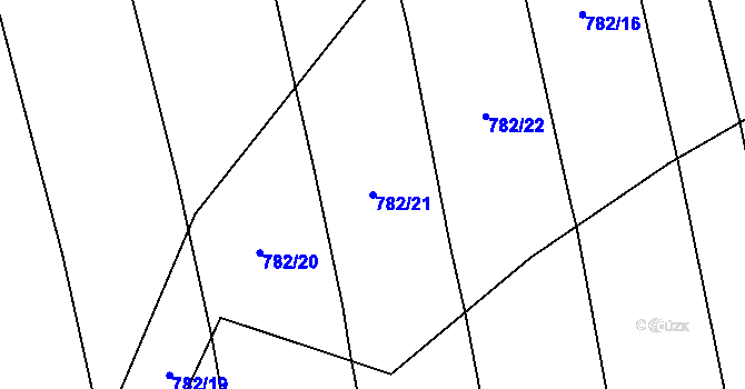 Parcela st. 782/21 v KÚ Olešník, Katastrální mapa