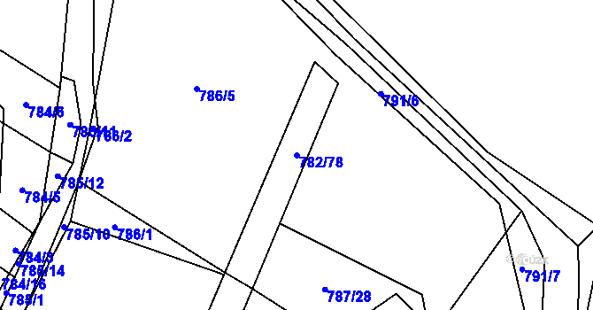 Parcela st. 782/78 v KÚ Olešník, Katastrální mapa