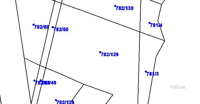 Parcela st. 782/129 v KÚ Olešník, Katastrální mapa