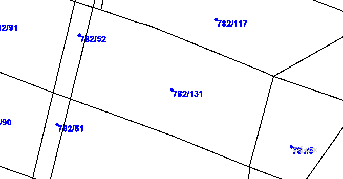 Parcela st. 782/131 v KÚ Olešník, Katastrální mapa
