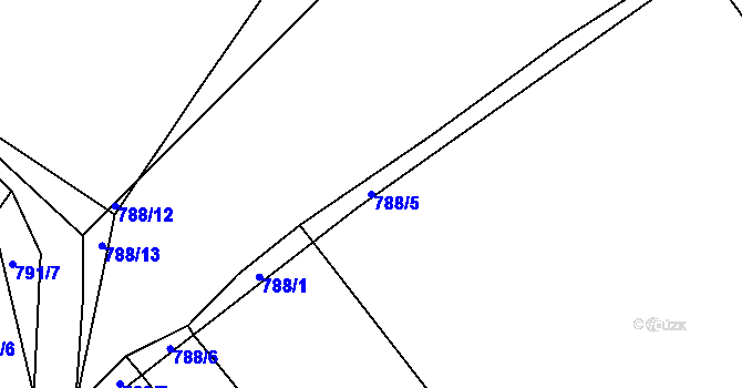 Parcela st. 788/5 v KÚ Olešník, Katastrální mapa