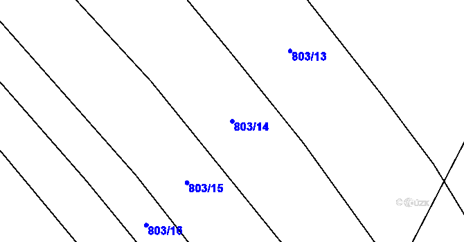 Parcela st. 803/14 v KÚ Olešník, Katastrální mapa
