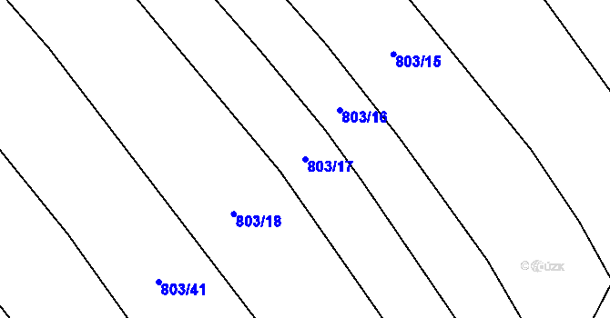 Parcela st. 803/17 v KÚ Olešník, Katastrální mapa