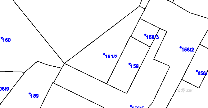 Parcela st. 161/2 v KÚ Olešník, Katastrální mapa