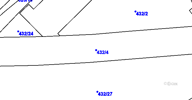 Parcela st. 432/4 v KÚ Olešník, Katastrální mapa