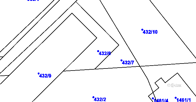 Parcela st. 432/8 v KÚ Olešník, Katastrální mapa