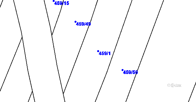 Parcela st. 459/1 v KÚ Olešník, Katastrální mapa