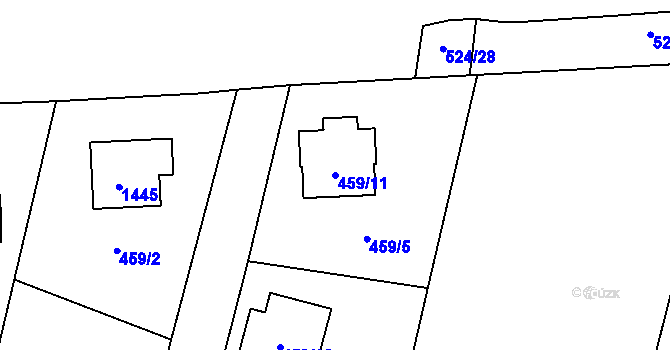 Parcela st. 459/11 v KÚ Olešník, Katastrální mapa