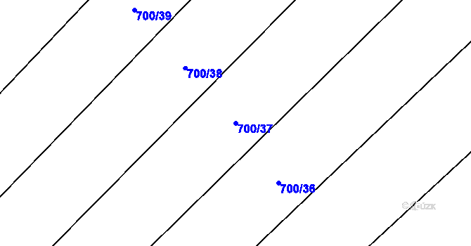 Parcela st. 700/37 v KÚ Olešník, Katastrální mapa