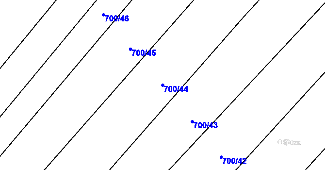Parcela st. 700/44 v KÚ Olešník, Katastrální mapa