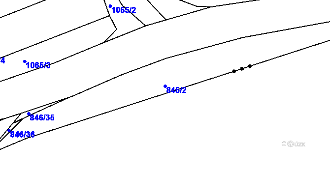 Parcela st. 846/2 v KÚ Olešník, Katastrální mapa