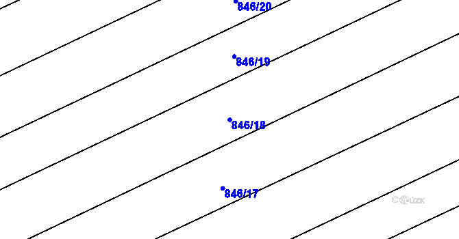 Parcela st. 846/18 v KÚ Olešník, Katastrální mapa