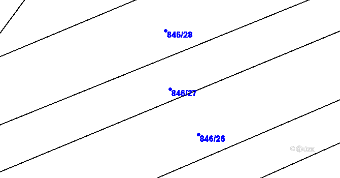 Parcela st. 846/27 v KÚ Olešník, Katastrální mapa