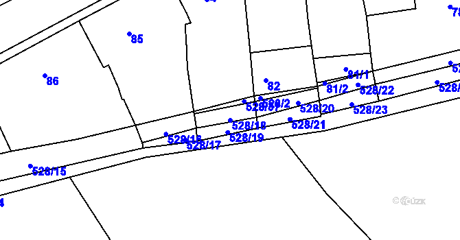 Parcela st. 528/18 v KÚ Olešník, Katastrální mapa