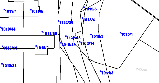 Parcela st. 1132/14 v KÚ Olešník, Katastrální mapa