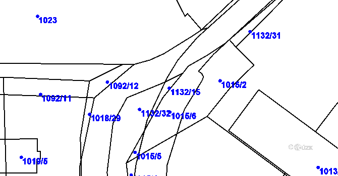 Parcela st. 1132/15 v KÚ Olešník, Katastrální mapa