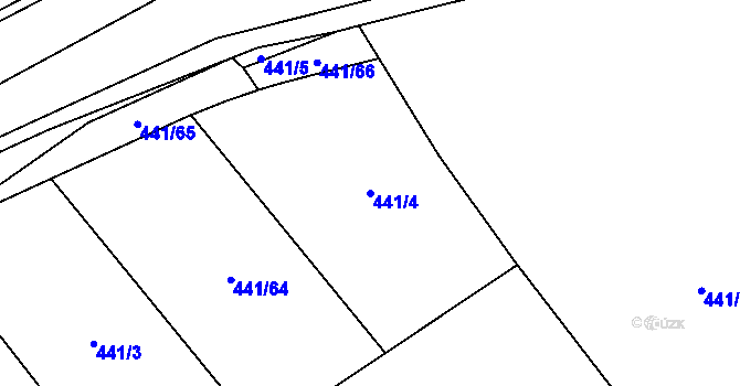 Parcela st. 441/4 v KÚ Olešník, Katastrální mapa