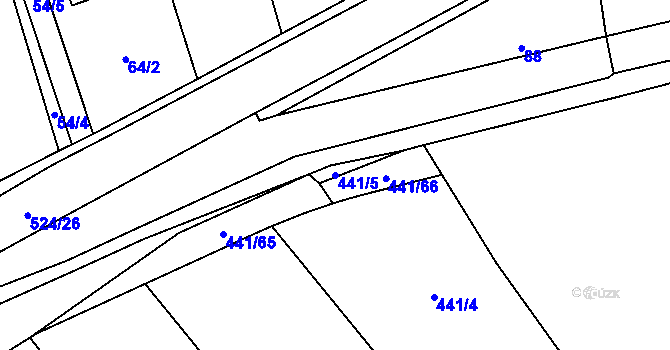 Parcela st. 441/5 v KÚ Olešník, Katastrální mapa