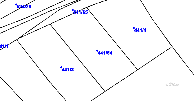 Parcela st. 441/64 v KÚ Olešník, Katastrální mapa