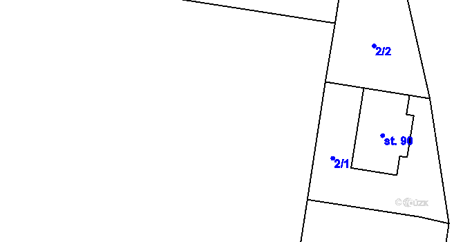 Parcela st. 1/6 v KÚ Klášterní Hradisko, Katastrální mapa