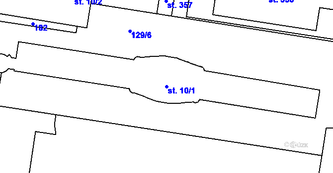 Parcela st. 10/1 v KÚ Klášterní Hradisko, Katastrální mapa