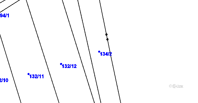 Parcela st. 134/2 v KÚ Klášterní Hradisko, Katastrální mapa