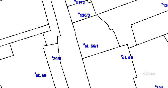 Parcela st. 66/1 v KÚ Černovír, Katastrální mapa