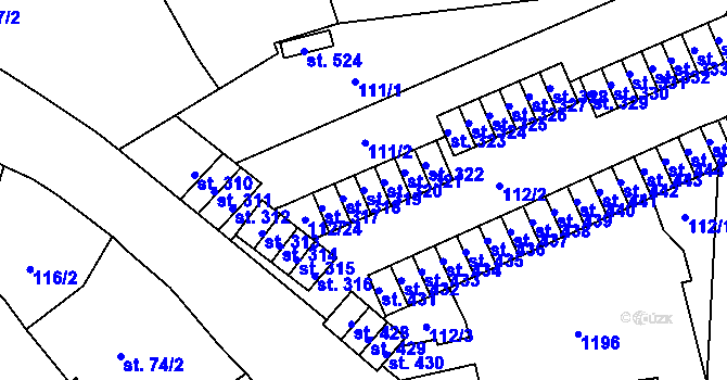 Parcela st. 319 v KÚ Černovír, Katastrální mapa