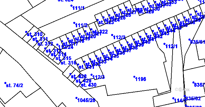 Parcela st. 435 v KÚ Černovír, Katastrální mapa