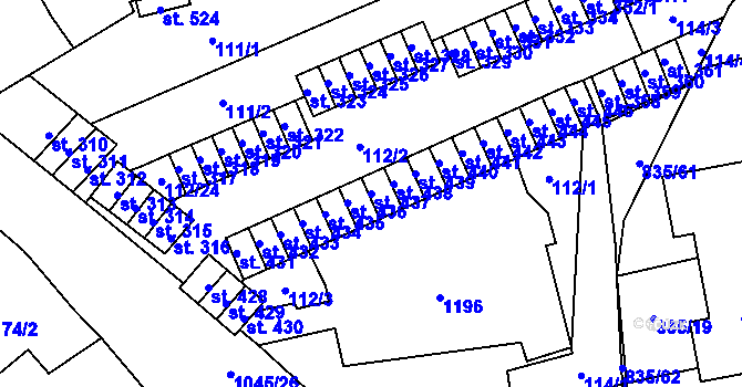 Parcela st. 437 v KÚ Černovír, Katastrální mapa