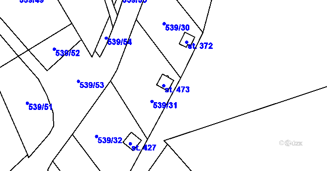 Parcela st. 473 v KÚ Černovír, Katastrální mapa