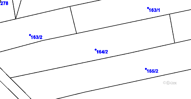 Parcela st. 164/2 v KÚ Černovír, Katastrální mapa