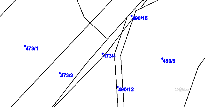 Parcela st. 473/4 v KÚ Černovír, Katastrální mapa