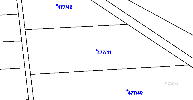 Parcela st. 477/41 v KÚ Černovír, Katastrální mapa