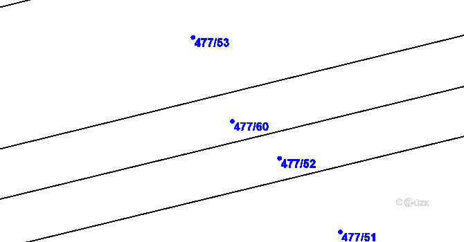 Parcela st. 477/60 v KÚ Černovír, Katastrální mapa