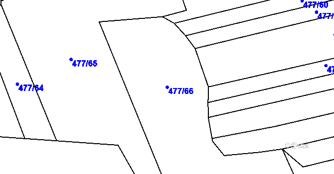 Parcela st. 477/66 v KÚ Černovír, Katastrální mapa
