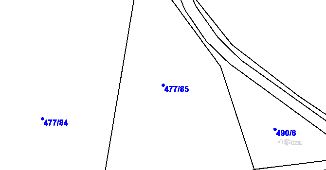 Parcela st. 477/85 v KÚ Černovír, Katastrální mapa