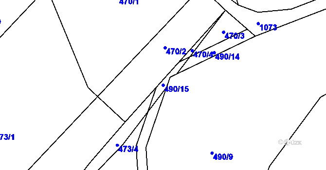 Parcela st. 490/15 v KÚ Černovír, Katastrální mapa