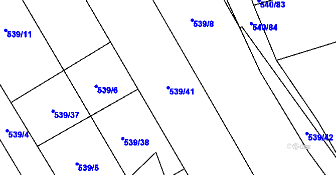 Parcela st. 539/41 v KÚ Černovír, Katastrální mapa
