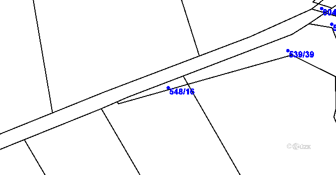 Parcela st. 548/16 v KÚ Černovír, Katastrální mapa