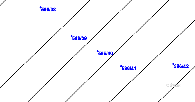 Parcela st. 586/40 v KÚ Černovír, Katastrální mapa