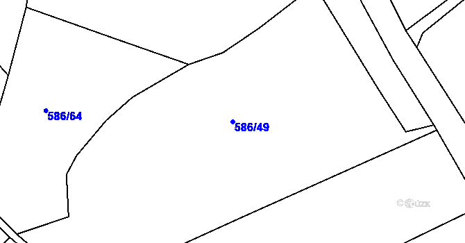 Parcela st. 586/49 v KÚ Černovír, Katastrální mapa