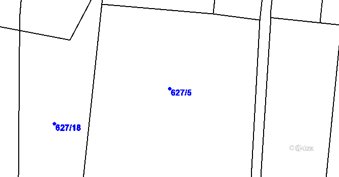 Parcela st. 627/5 v KÚ Černovír, Katastrální mapa