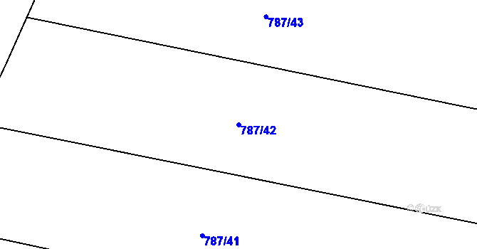 Parcela st. 787/42 v KÚ Černovír, Katastrální mapa