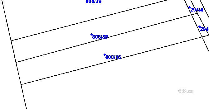 Parcela st. 808/16 v KÚ Černovír, Katastrální mapa
