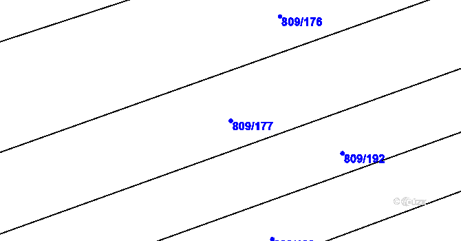 Parcela st. 809/177 v KÚ Černovír, Katastrální mapa